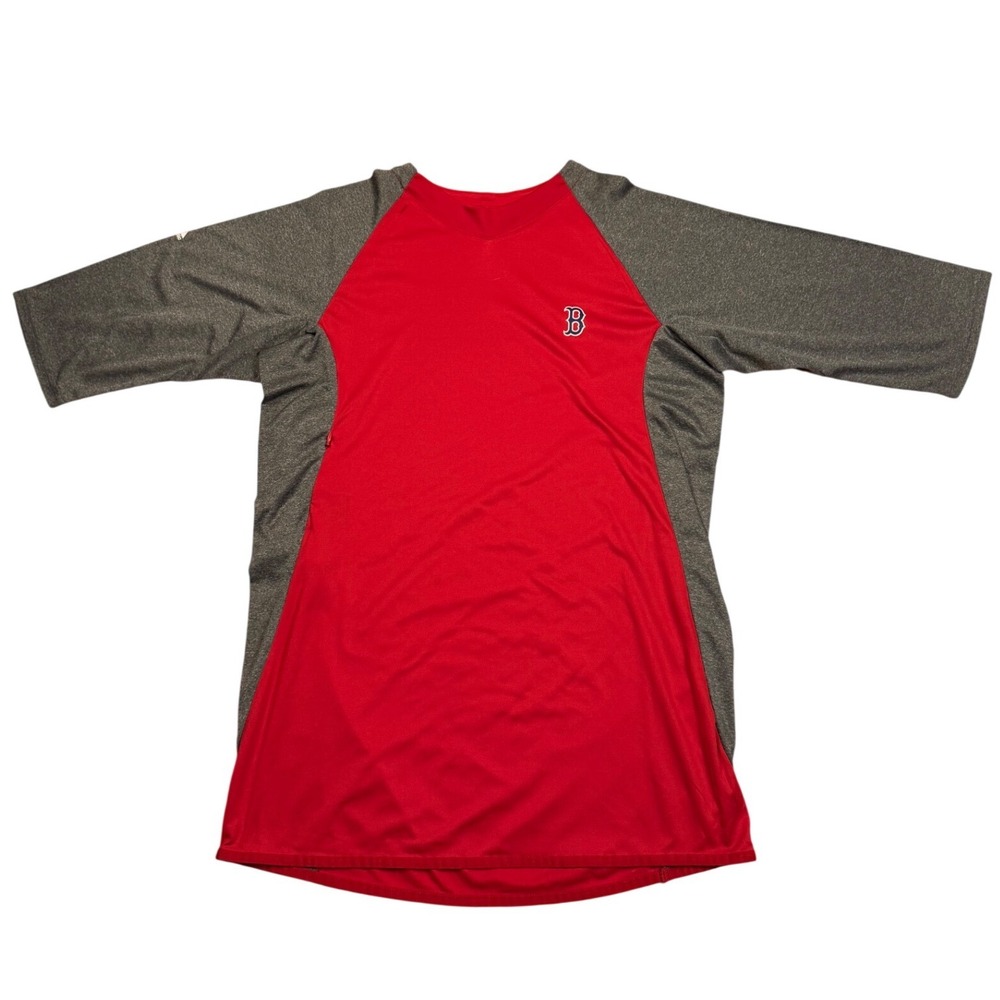 Majestic Red Sox Therma Base Shirt Mens 3/4 Sleeve MLB Authentic Top